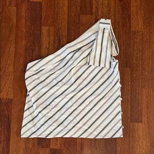 Milly Striped One-Shoulder Top si